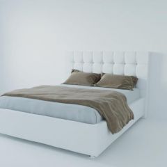Кровать Венеция без основания 2000 (экокожа белая) в Чебаркуле - chebarkul.mebel24.online | фото 1