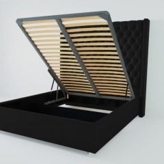 Кровать Версаль ЛЮКС с ПМ 1200 (экокожа кольт ч) в Чебаркуле - chebarkul.mebel24.online | фото