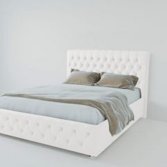 Кровать Версаль 1600 без основания (экокожа белый) в Чебаркуле - chebarkul.mebel24.online | фото