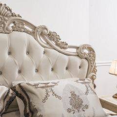 Кровать с мягким изголовьем Патрисия (1600) крем в Чебаркуле - chebarkul.mebel24.online | фото 5