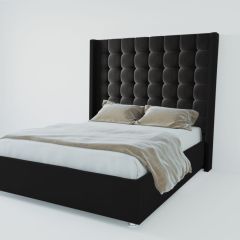 Кровать Венеция ЛЮКС с ПМ 1200 (экокожа кольт ч) в Чебаркуле - chebarkul.mebel24.online | фото 2
