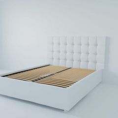 Кровать Венеция с ортопедическим основанием 900 (экокожа белая) в Чебаркуле - chebarkul.mebel24.online | фото 2