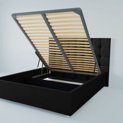 Кровать Венеция с ПМ 1400 (экокожа кольт ч) в Чебаркуле - chebarkul.mebel24.online | фото 1