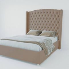 Кровать Версаль ЛЮКС с ПМ 1200 (велюр темно-серый) в Чебаркуле - chebarkul.mebel24.online | фото