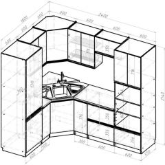 Кухонный гарнитур Амели оптима 1800х2400 мм в Чебаркуле - chebarkul.mebel24.online | фото 2