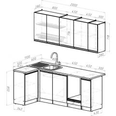 Кухонный гарнитур Амели прайм 400 1100х2000 мм в Чебаркуле - chebarkul.mebel24.online | фото 2