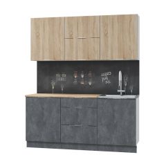 Кухонный гарнитур Асти-дуб сонома 1,8 в Чебаркуле - chebarkul.mebel24.online | фото 2
