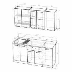 Кухонный гарнитур Инна стандарт 1600 в Чебаркуле - chebarkul.mebel24.online | фото 3