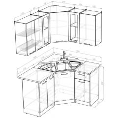 Кухонный гарнитур Лариса оптима 2 1500х1300 мм в Чебаркуле - chebarkul.mebel24.online | фото 2