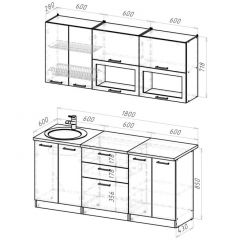 Кухонный гарнитур Паола макси 1800 мм в Чебаркуле - chebarkul.mebel24.online | фото 2