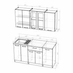 Кухонный гарнитур Светлана стандарт 1600 в Чебаркуле - chebarkul.mebel24.online | фото 3