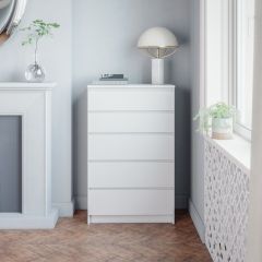МОРИ МК 700.5 Комод (белый) в Чебаркуле - chebarkul.mebel24.online | фото