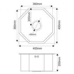 Мойка D400G Octavia MELANA Profline 1,2/200 ЗОЛОТО врезная фигурная D400G в Чебаркуле - chebarkul.mebel24.online | фото 3