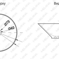 Накладная раковина melana mln-7020-b1+b18 (t4006hb1+b18 ) (сине-черная) в Чебаркуле - chebarkul.mebel24.online | фото 2