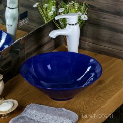 Накладная раковина melana mln-t4006-b1 (синяя) в Чебаркуле - chebarkul.mebel24.online | фото