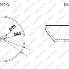 Накладная раковина melana mln-t4022-g28 (золото) в Чебаркуле - chebarkul.mebel24.online | фото 2