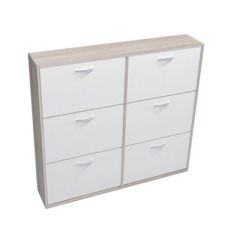 Обувница ПО-4 "Приветливая", мод.4 (Дуб сонома/Белый) в Чебаркуле - chebarkul.mebel24.online | фото