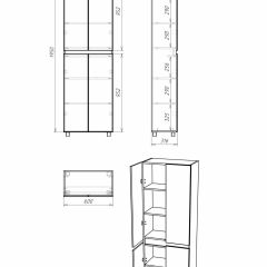 Пенал напольный 60 Норма без ящика АЙСБЕРГ (DA1625P) в Чебаркуле - chebarkul.mebel24.online | фото 10