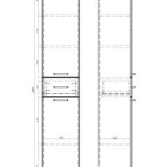 Пенал напольный Контраст 35 с верхним ящиком В1 правый АЙСБЕРГ (DA2707P) в Чебаркуле - chebarkul.mebel24.online | фото 5