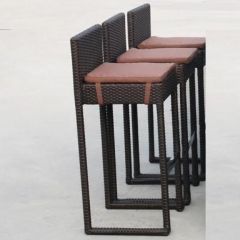 Плетеный барный стул Y390A-W63 Brown в Чебаркуле - chebarkul.mebel24.online | фото