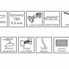 ГРЕТТА Прихожая (дуб сонома/ясень черный) в Чебаркуле - chebarkul.mebel24.online | фото 10