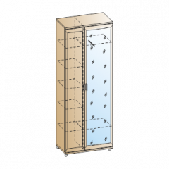 Прихожая Мелисса композиция 1 (Ясень Асахи) в Чебаркуле - chebarkul.mebel24.online | фото 2