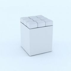 Пуф КВАДРО Белый в Чебаркуле - chebarkul.mebel24.online | фото 2