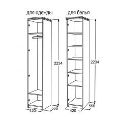 Шкаф 1-но дверный для одежды Ольга-13 в Чебаркуле - chebarkul.mebel24.online | фото 2