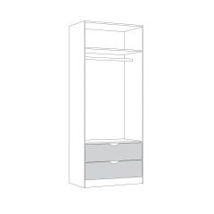 Шкаф для одежды 13.327 Уна в Чебаркуле - chebarkul.mebel24.online | фото 3