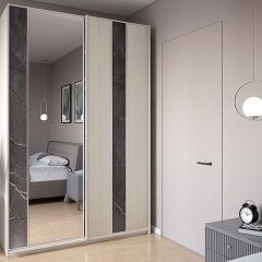 Шкаф-купе 1500 серии SILVER S3+S4+B2+PL4 (2 ящика+F обр.штанга) профиль «Серебро» в Чебаркуле - chebarkul.mebel24.online | фото