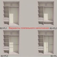 Шкаф-купе 1500 серии SILVER S3+S4+B2+PL4 (2 ящика+F обр.штанга) профиль «Серебро» в Чебаркуле - chebarkul.mebel24.online | фото 6