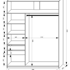 Шкаф-купе 1800 серии SOFT D1+D3+B2+PL1 (2 ящика+1штанга) профиль «Графит» в Чебаркуле - chebarkul.mebel24.online | фото 3