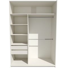 Шкаф-купе 1800 серии SOFT D6+D6+B2+PL3 (2 ящика+2штанги) профиль «Капучино» в Чебаркуле - chebarkul.mebel24.online | фото 2