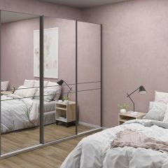 Шкаф-купе 2100 серии SOFT D4+D4+D4+B22+PL1 (по 2 ящика лев/прав+1штанга) профиль «Графит» в Чебаркуле - chebarkul.mebel24.online | фото