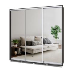 МАРТИН Шкаф-купе с зеркалами Венге (2200*450) М423 в Чебаркуле - chebarkul.mebel24.online | фото