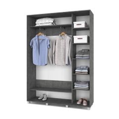 РОЛАНД Шкаф-купе Камень темный (450*1600) Р461 в Чебаркуле - chebarkul.mebel24.online | фото 3