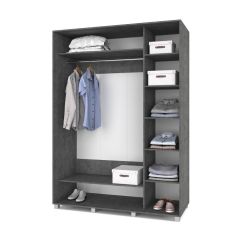 РОЛАНД Шкаф-купе Камень темный (600*1700) Р671 в Чебаркуле - chebarkul.mebel24.online | фото 2