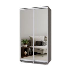 РОЛАНД Шкаф-купе с зеркалами Анкор темный (600*1200) Р623 в Чебаркуле - chebarkul.mebel24.online | фото 1