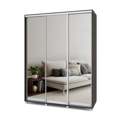 РОЛАНД Шкаф-купе с зеркалами Венге (450*1700) Р473 в Чебаркуле - chebarkul.mebel24.online | фото