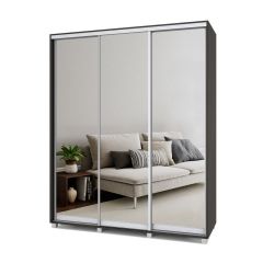 РОЛАНД Шкаф-купе с зеркалами Венге (450*1800) Р483 в Чебаркуле - chebarkul.mebel24.online | фото