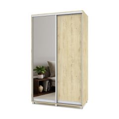 РОЛАНД Шкаф-купе с зеркалом Ирландский дуб (450*1300) Р432 в Чебаркуле - chebarkul.mebel24.online | фото 2