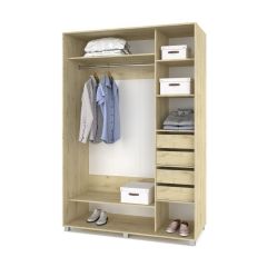 РОЛАНД Шкаф-купе с зеркалом Ирландский дуб (600*1700) Р672 в Чебаркуле - chebarkul.mebel24.online | фото 4