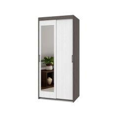 ТОМАС Шкаф-купе с зеркалом Анкор темный/светлый Т22 в Чебаркуле - chebarkul.mebel24.online | фото