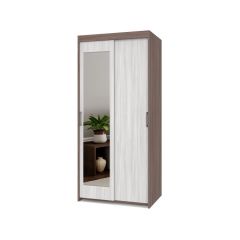 ТОМАС Шкаф-купе с зеркалом Шимо темный/светлый Т22 в Чебаркуле - chebarkul.mebel24.online | фото