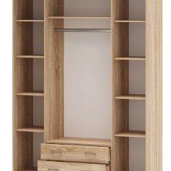 БЕАТРИС Шкаф КВАДРО с 2зер., 4дв. 2ящ. (Дуб Сонома/Белый глянец) в Чебаркуле - chebarkul.mebel24.online | фото 2