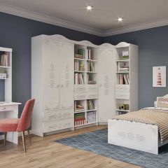 KI-KI СД450.1 Стеллаж 450 с ящ (белый/белое дерево) в Чебаркуле - chebarkul.mebel24.online | фото 5