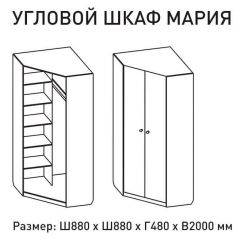 Шкаф угловой Мария 880*880 (ЛДСП 1 кат.) в Чебаркуле - chebarkul.mebel24.online | фото 2