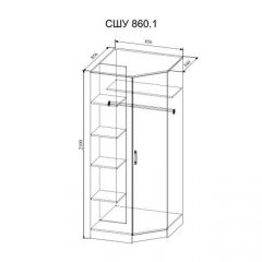 СОФИ СШУ860.1 Шкаф угловой в Чебаркуле - chebarkul.mebel24.online | фото 2