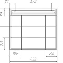 Шкаф-зеркало Аврора 80 с подсветкой LED Домино (DV8009HZ) в Чебаркуле - chebarkul.mebel24.online | фото 10