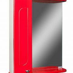 Шкаф-зеркало Радуга Красный 50 левый АЙСБЕРГ (DA1122HZR) в Чебаркуле - chebarkul.mebel24.online | фото 1